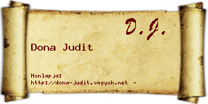 Dona Judit névjegykártya
